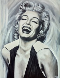 Marilyn- If You Can Make A Woman Laugh by Pete Humphreys - Original Painting on Stretched Canvas sized 28x36 inches. Available from Whitewall Galleries