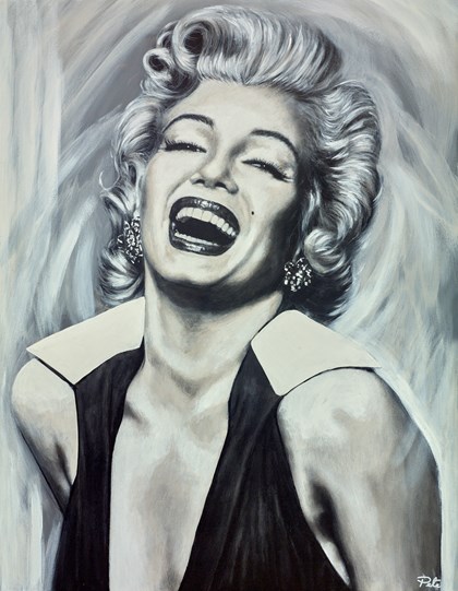 Marilyn- If You Can Make A Woman Laugh by Pete Humphreys - Original Painting on Stretched Canvas